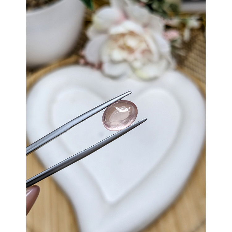3.04 Ct. Pink Cabochon Rose Quartz from Brazil