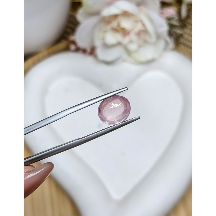 3.05 Ct. Pink Cabochon Rose Quartz from Brazil
