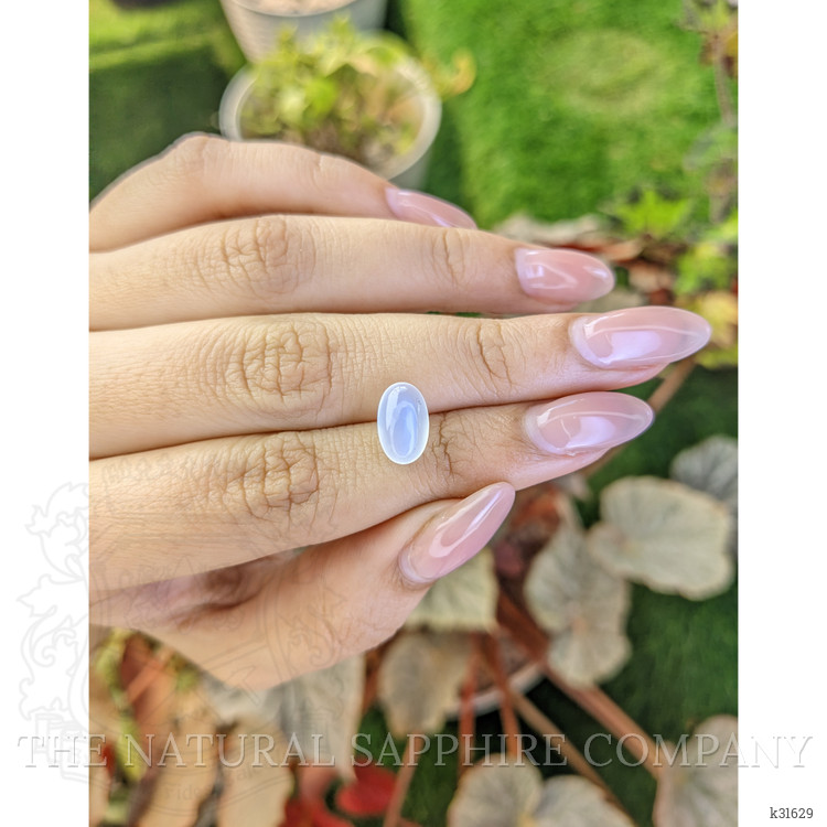 2.82 Ct. Blue Flash Cabochon Moonstone from Ceylon (Sri Lanka)