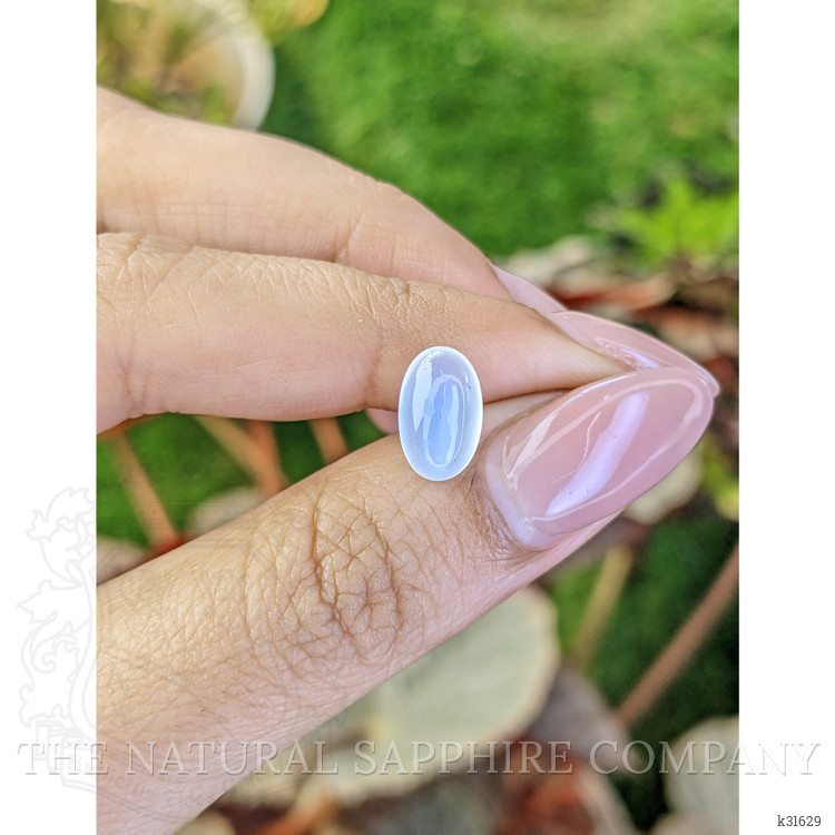 2.82 Ct. Blue Flash Cabochon Moonstone from Ceylon (Sri Lanka)