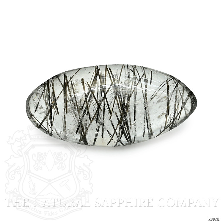 2.62 Ct. White Cabochon Rutilated Quartz from Ceylon (Sri Lanka)
