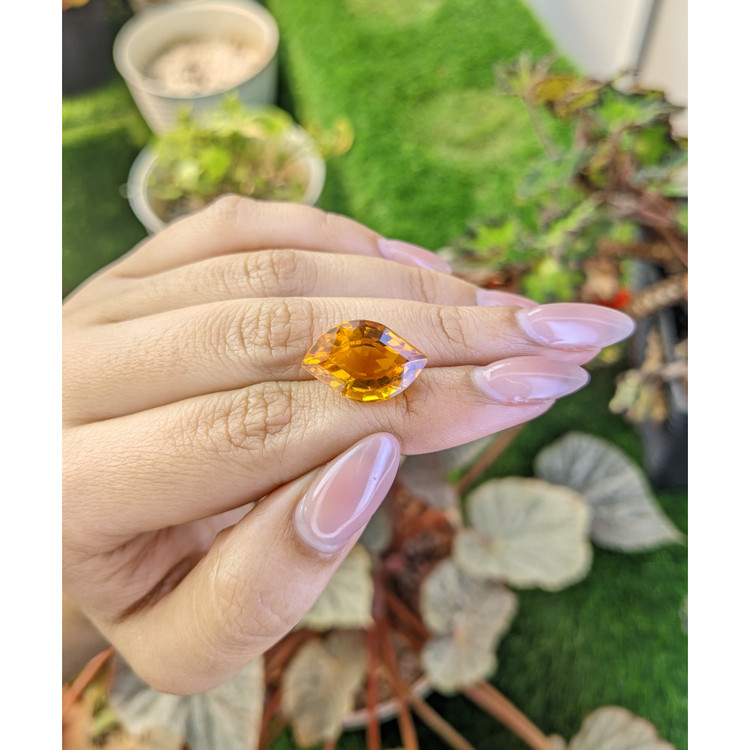 10.73 Ct. Yellowish Orange Citrine from Brazil