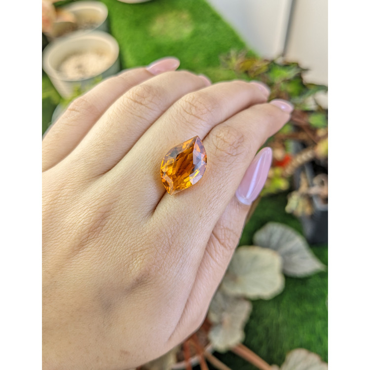 10.73 Ct. Yellowish Orange Citrine from Brazil