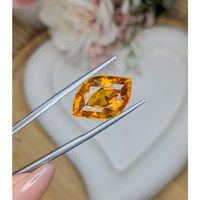 10.73 Ct. Yellowish Orange Citrine from Brazil Life Style