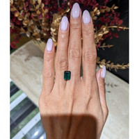 3.68 Ct. Bluish Green Tourmaline from Brazil Life Style