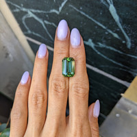 10.50 Ct. Green Tourmaline from Ceylon (Sri Lanka) Life Style