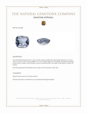 0.57 Ct. Purplish Blue Spinel from Ceylon (Sri Lanka) Appraisal