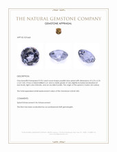 0.96 Ct. Purplish Blue Spinel from Ceylon (Sri Lanka) Appraisal