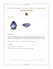 0.73 Ct. Purplish Blue Spinel from Ceylon (Sri Lanka) Appraisal
