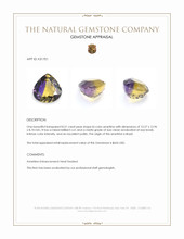 8.51 Ct. Bi Color Ametrine from Brazil Appraisal