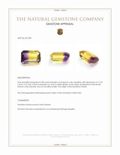 5.08 Ct. Bi Color Ametrine from Brazil Appraisal