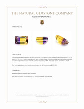 6.19 Ct. Bi Color Ametrine from Brazil Appraisal