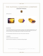 5.27 Ct. Bi Color Ametrine from Brazil Appraisal