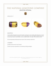 5.56 Ct. Bi Color Ametrine from Brazil Appraisal