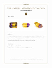 6.06 Ct. Bi Color Ametrine from Brazil Appraisal