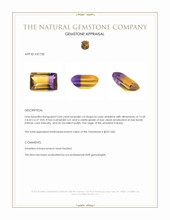 5.04 Ct. Bi Color Ametrine from Brazil Appraisal