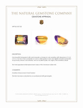 6.88 Ct. Bi Color Ametrine from Brazil Appraisal