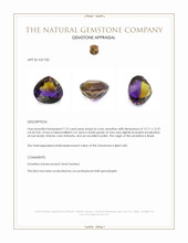 7.75 Ct. Bi Color Ametrine from Brazil Appraisal