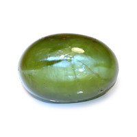 11.81 Ct. Yellowish Green Cabochon Chrysoberyl from Ceylon (Sri Lanka) Video