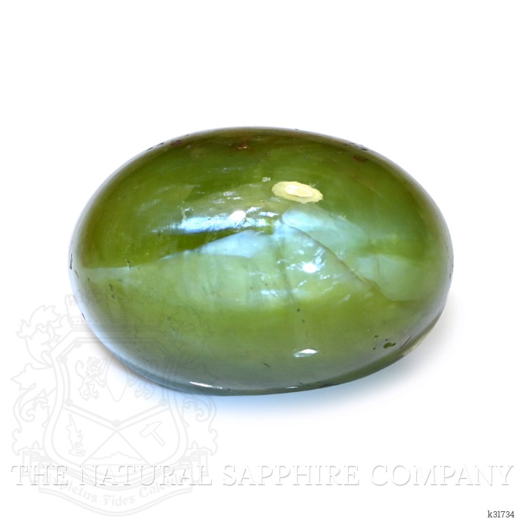 11.81 Ct. Yellowish Green Cabochon Chrysoberyl from Ceylon (Sri Lanka)