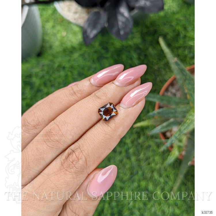 2.37 Ct. Orangish Brown Tourmaline from Ceylon (Sri Lanka)