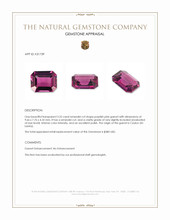 3.25 Ct. Purplish Pink Garnet from Ceylon (Sri Lanka) Appraisal