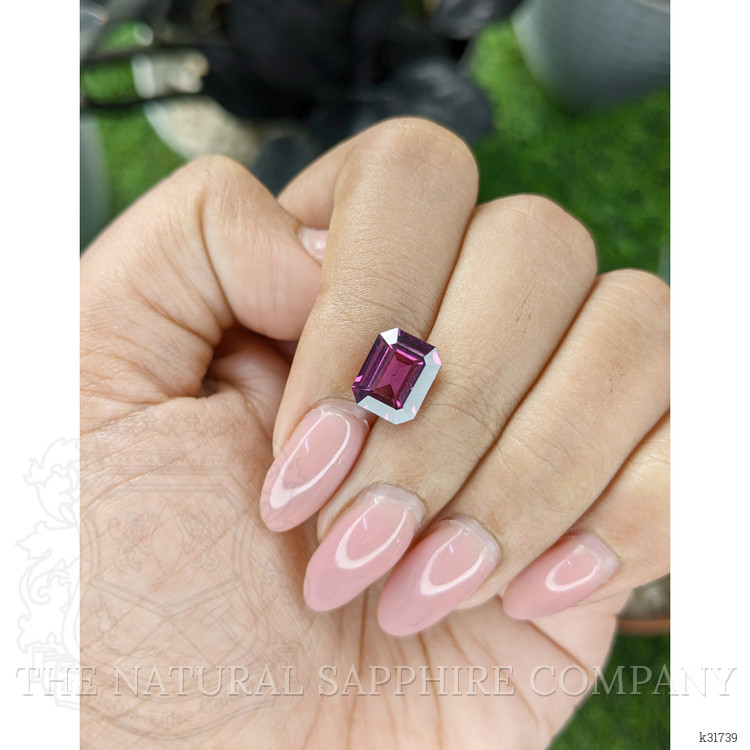 3.25 Ct. Purplish Pink Garnet from Ceylon (Sri Lanka)