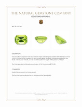 1.83 Ct. Yellowish Green Peridot from Pakistan Appraisal