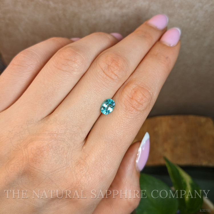 1.17 Ct. Greenish Blue Paraiba Tourmaline from Mozambique