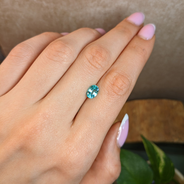1.17 Ct. Greenish Blue Paraiba Tourmaline from Mozambique