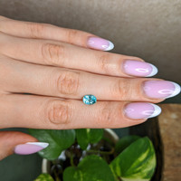 1.17 Ct. Greenish Blue Paraiba Tourmaline from Mozambique Life Style