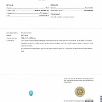 0.97 Ct. Greenish Blue Paraiba Tourmaline from Mozambique Scan Report
