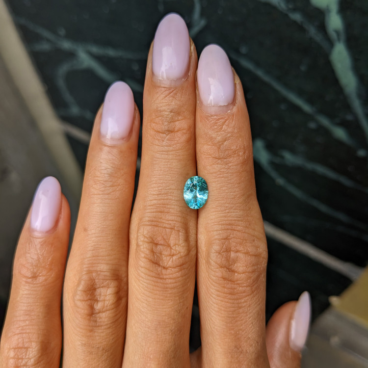 0.97 Ct. Greenish Blue Paraiba Tourmaline from Mozambique