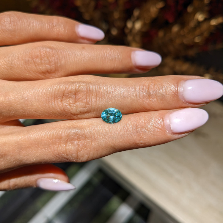 0.97 Ct. Greenish Blue Paraiba Tourmaline from Mozambique