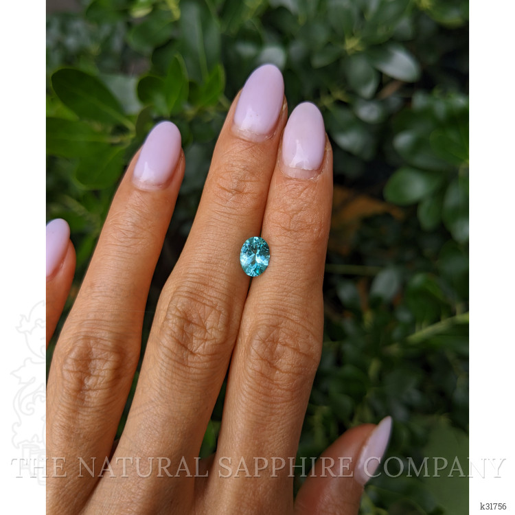 0.97 Ct. Greenish Blue Paraiba Tourmaline from Mozambique