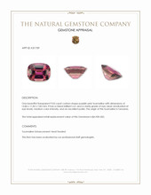 9.03 Ct. Purplish Pink Tourmaline from Tanzania Appraisal