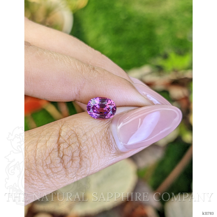 1.74 Ct. Purplish Pink Rhodolite Garnet from Ceylon (Sri Lanka)