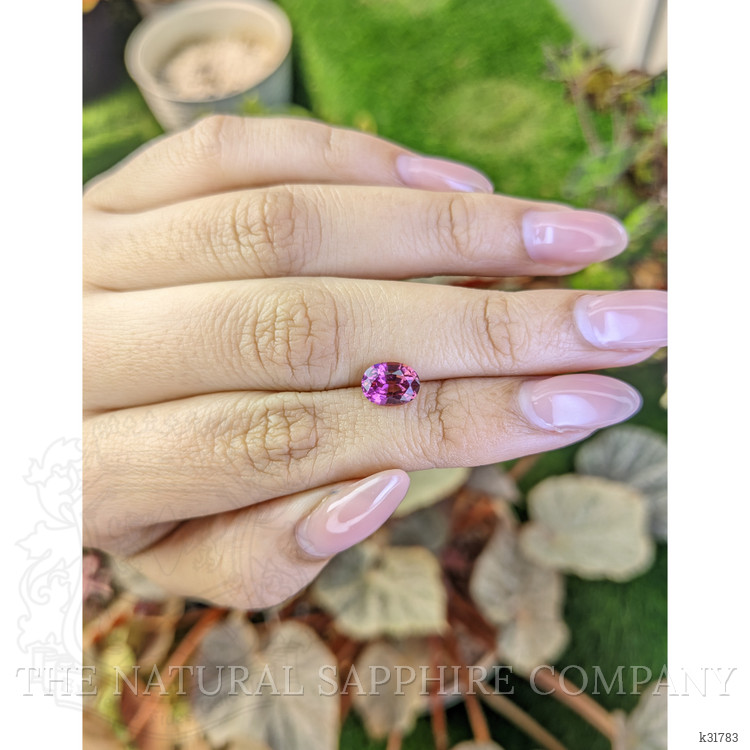 1.74 Ct. Purplish Pink Rhodolite Garnet from Ceylon (Sri Lanka)