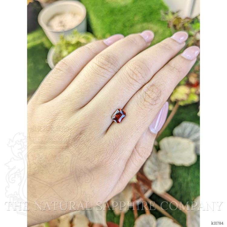 1.67 Ct. Orangish Red Garnet from Ceylon (Sri Lanka)