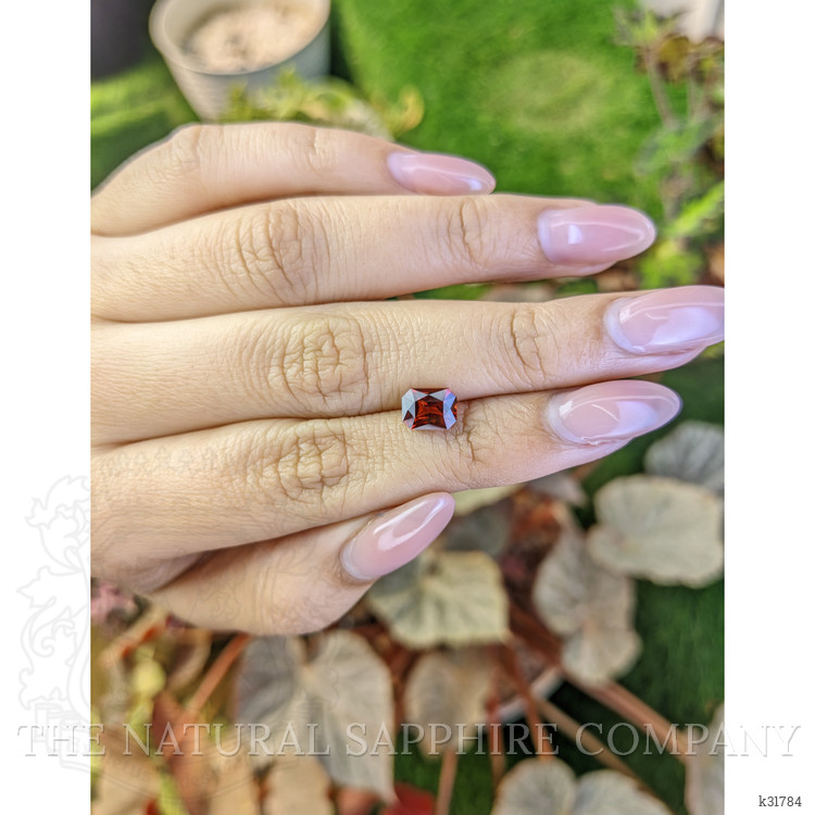 1.67 Ct. Orangish Red Garnet from Ceylon (Sri Lanka)