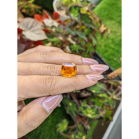 9.43 Ct. Yellowish Orange Citrine from Brazil Life Style