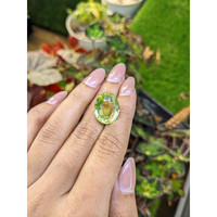 14.35 Ct. Yellowish Green Prasiolite from Brazil Life Style