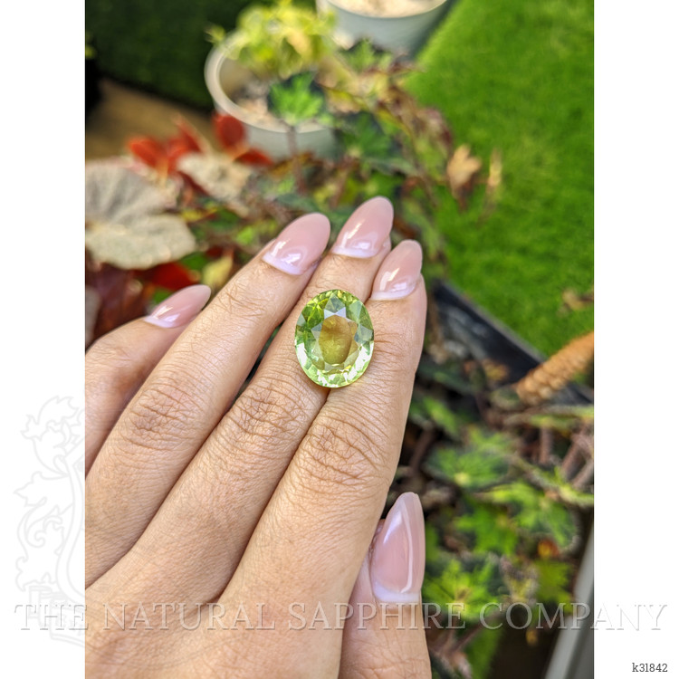 14.35 Ct. Yellowish Green Prasiolite from Brazil
