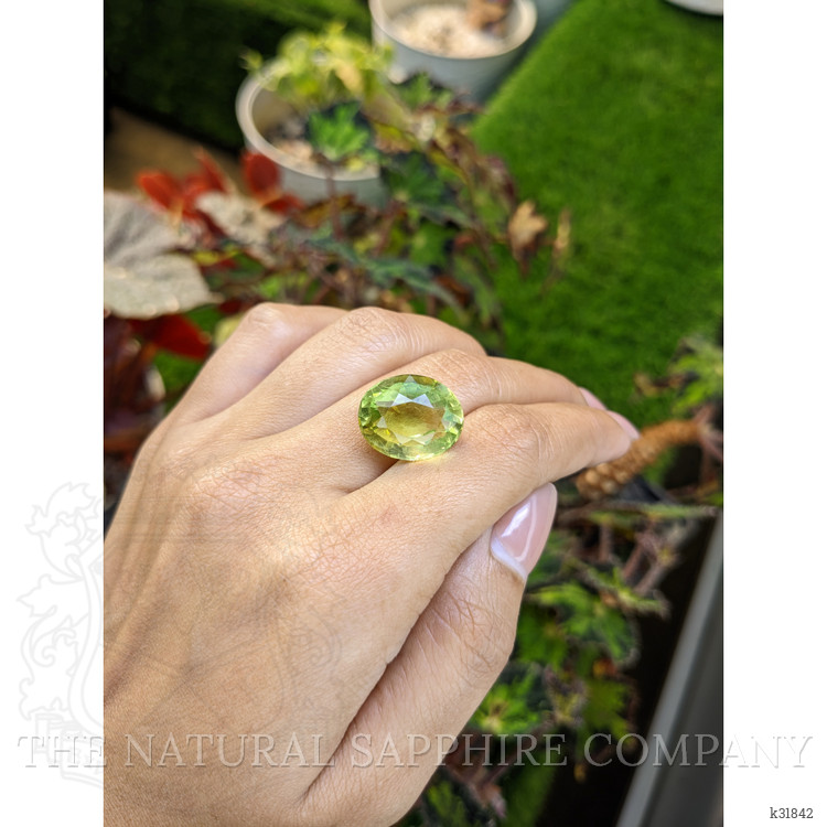 14.35 Ct. Yellowish Green Prasiolite from Brazil