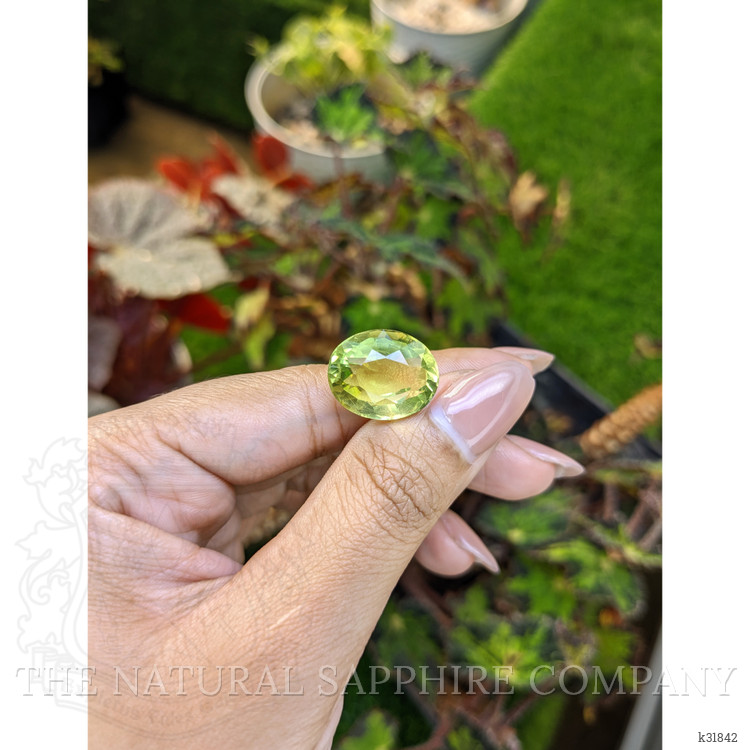 14.35 Ct. Yellowish Green Prasiolite from Brazil