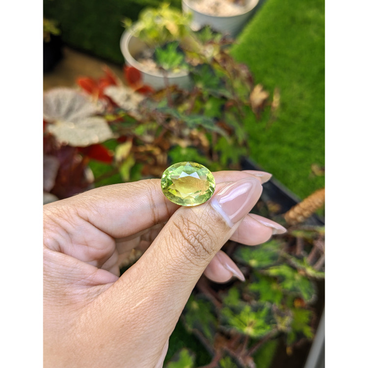 14.35 Ct. Yellowish Green Prasiolite from Brazil