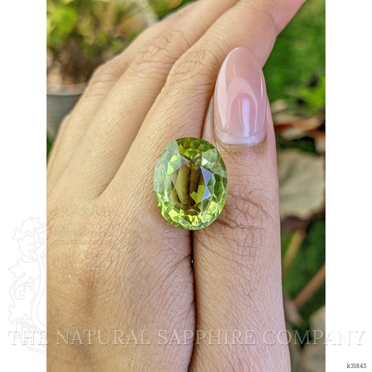 14.21 Ct. Yellowish Green Prasiolite from Brazil