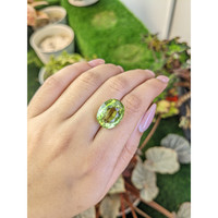 14.21 Ct. Yellowish Green Prasiolite from Brazil Life Style