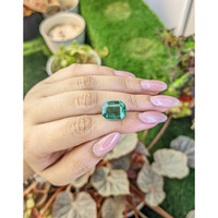 7.53 Ct. Bluish Green Prasiolite from Brazil Life Style
