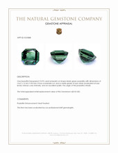 10.92 Ct. Bluish Green Prasiolite from Brazil Appraisal